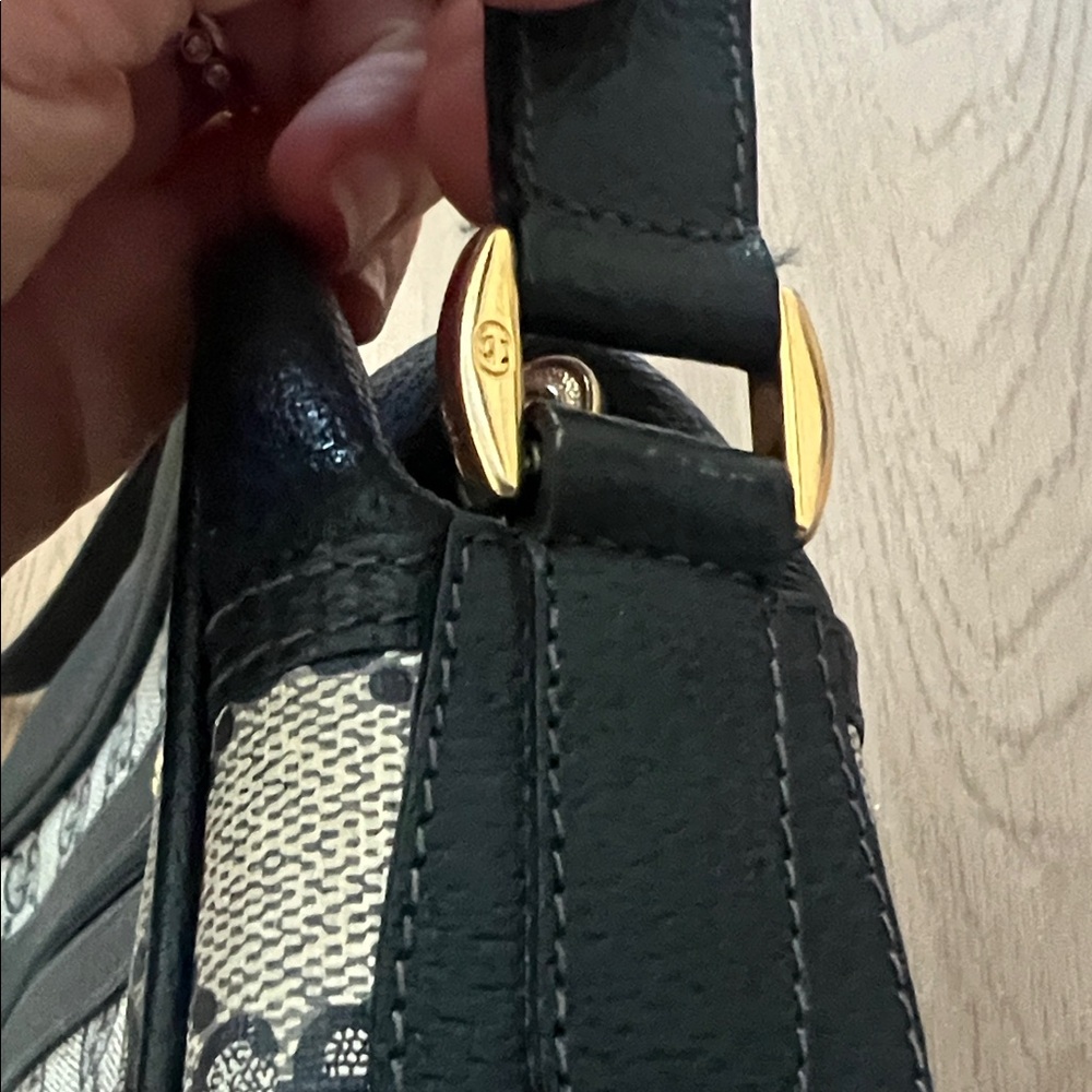Vintage GG Navy Canvas Crossbody Camera Bag with Navy Strap and Navy-Red Web - Picture 5 of 12